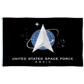 Space Force Flag 3x5 Outdoor Indoor-US Space Force Flag-Double Stitched- Polyester with Brass Grommets (3x5 Ft)