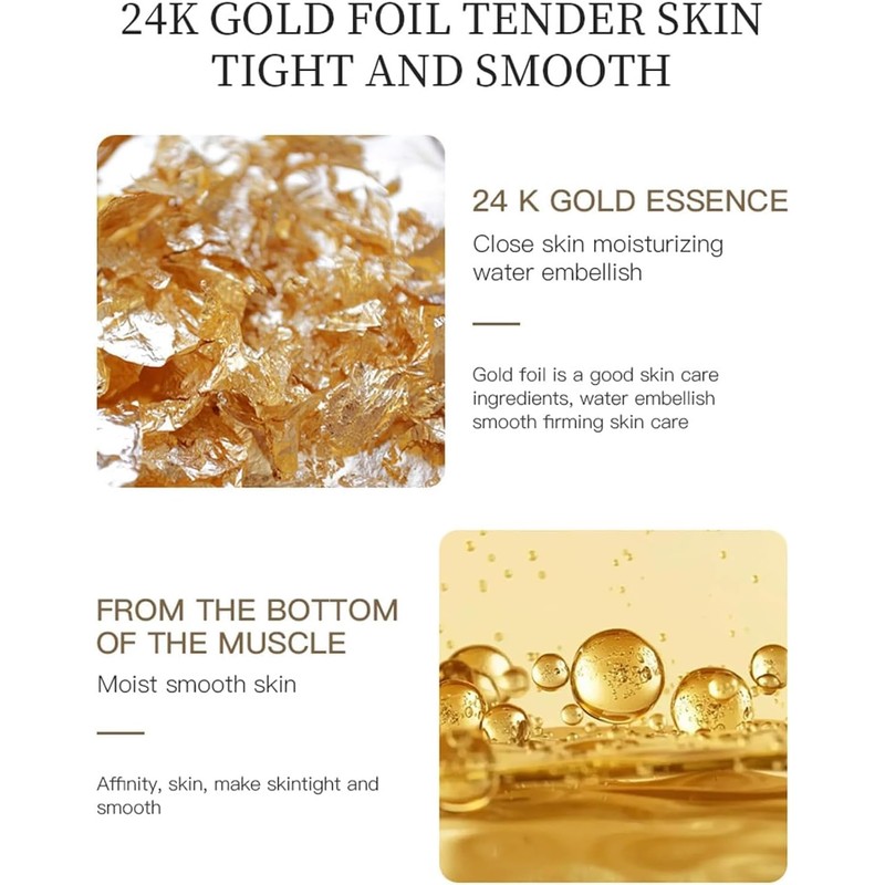 Kit Cuidado Facial 24k Pure Gold, 6 Piezas Colgeno Oro