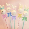 Meseey 50 Pcs Gingham Ribbon Bows with Twist Tie 2.5"