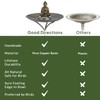 Good Directions Free Standing Pewter Copper Tranquility Bird Bath with