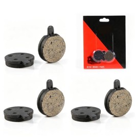 Ejoyous 8 piezas de pastillas de freno de disco para bicicleta, kit de remplazo de pastillas de freno de disco redondas de resina y metal semimetálico para bicicleta de montaña, negro