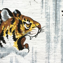 Japanese Noren Curtain Home Business Tapestry 60" x 33.5" Pine Tiger JAPAN MADE