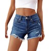OFLUCK Jean Shorts for Womens High Waisted Ripped Denim Summer