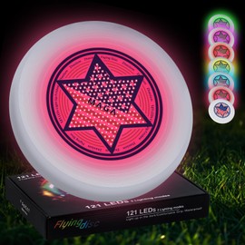 ZhaoJum 49LEDs Flying Disc with 16 Million Color RGB, 3 Modes+Rechargeable+Waterproof+175g, Cool Sports and Outdoors for Parks/Camping/Beach/Backyards,Easter & Birthday Gifts for Teens/Kids/Adults