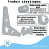 10 Pcs 90-Degree Steel Weld on Gussets,1/4" Thick 5 Hole