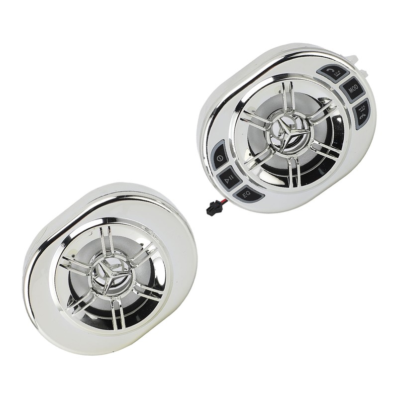 Waterproof Motorcycle Bluetooth Speaker Hands Free Calls Chrome All in