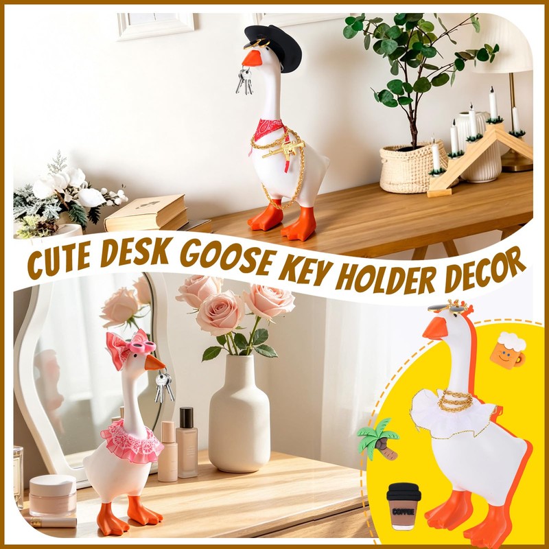 12 Set Desk Goose Outfits, Mini Desk Goose Clothes with