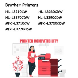 PrinterPro™ Compatible Replacement for Brother TN227 Toner Cartridges TN-227 High Yield of TN223 TN-223 - Brother HL-L3210CW HL-L3230CDW HL-L3290CDW MFC-L3770CDW MFC-L3750CDW 3770CDW (1* Yellow)