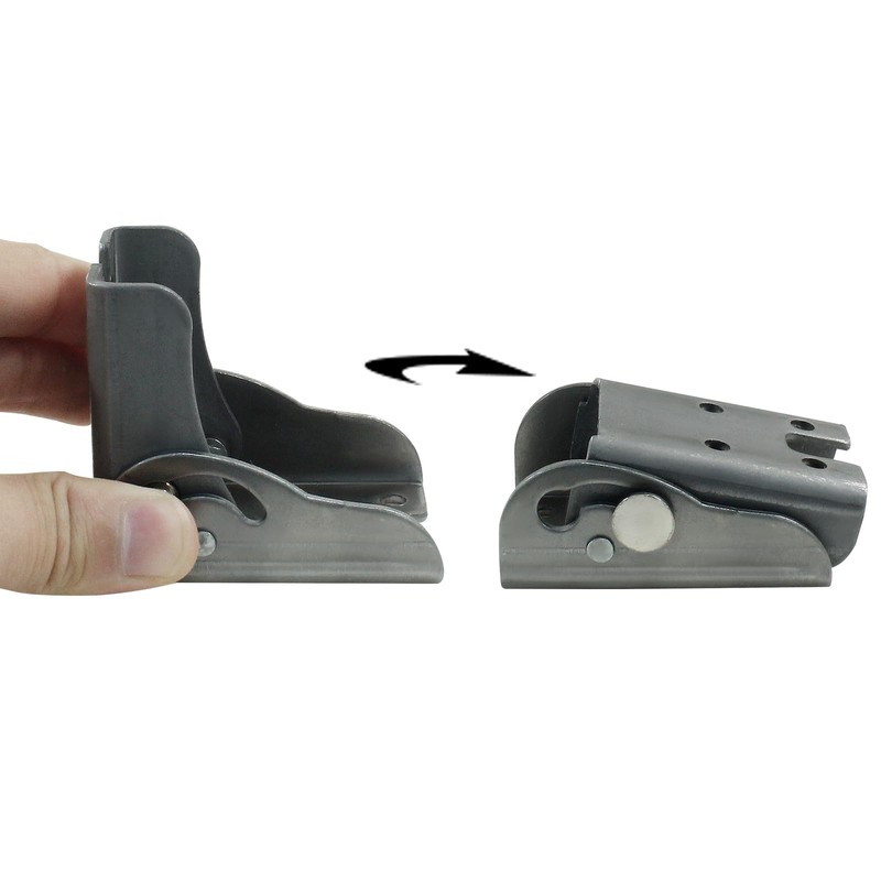 BokWin 2pcs 90 Degree Hinges Heavy Duty, Silver Self Locking