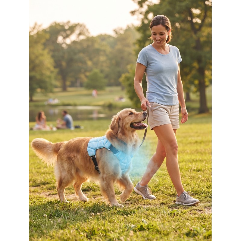 Dry-Chill Dog Cooling Vest – Adjustable Summer Jacket for Hot