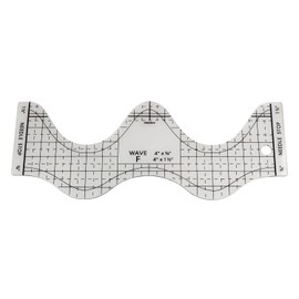 Wave Ruler yyangz Clear Acrylic Wave Edge Quilting Ruler Template for Sewing, Wave Edge Waves Ruler