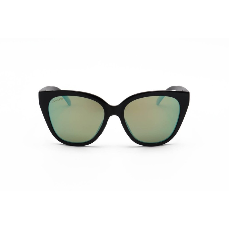 Smith Era Sunglasses, Black/chromapop Polarized Opal Mirror, one Size