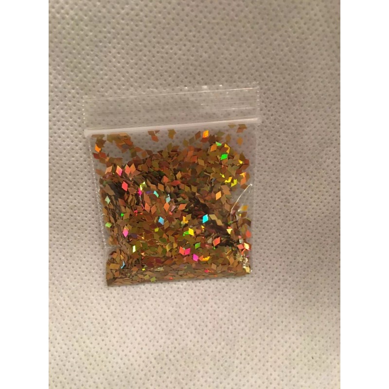 BabyEmma2007 Diamond Shape (Luxury Gold) 2mm Glitter 1tsp-Nail Art Face