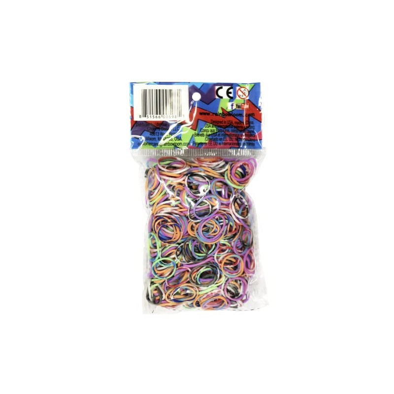 Rainbow Loom® Assorted Tie Dye Rubber Bands with 24 C-Clips