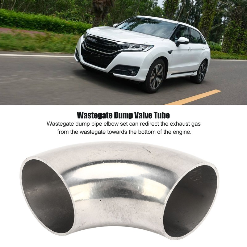 2PCs 90 Degree Elbow Wastegate Dump Valve Pipe 1.5in Stainless