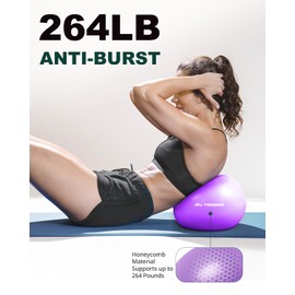 Trideer 9-Inch Pilates Exercise Ball for Yoga & Core Training, Small Stability Ball with Guide for Physical Therapy, Balance, Stretching, Gym and Home Use