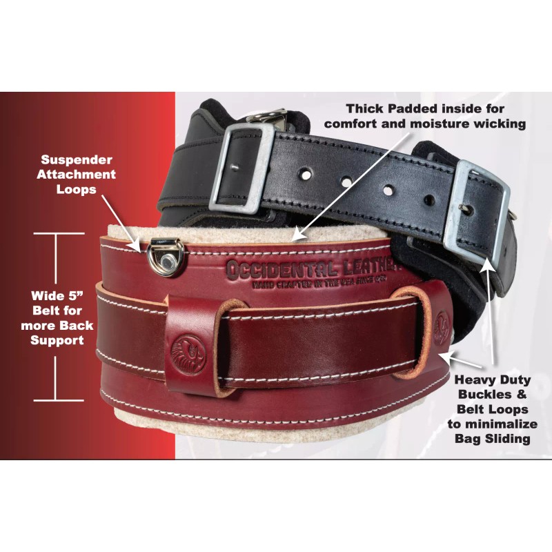Occidental Leather B5135 STRONGHOLD COMFORT BELT SYSTEM - BLACK USA