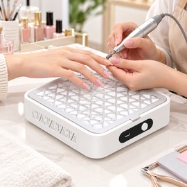 Mini Nail Dust Collector for Manicure – 4200RPM Compact Suction Fan with 10 Filter Sheets for Home & Nail Salon