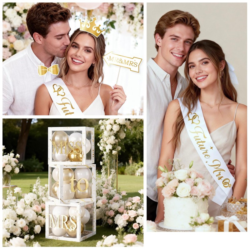 287Pcs Engagement Party Decorations, All-in-one Happy Engagement Decorations with 25