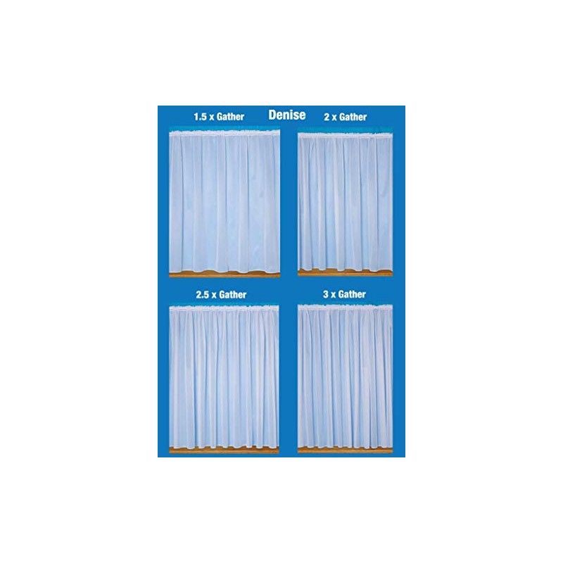 John Aird Denise - Plain White Net Curtain With Weighted