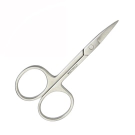 Cuticle Scissors Nail Scissors for Eyebrow Eyelash Nose Hair Beard Dry Skin (Curved-A)
