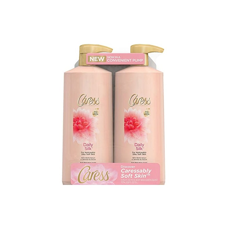 Caress Body Wash with Pump, Daily Silk, 25.4 oz (25.4