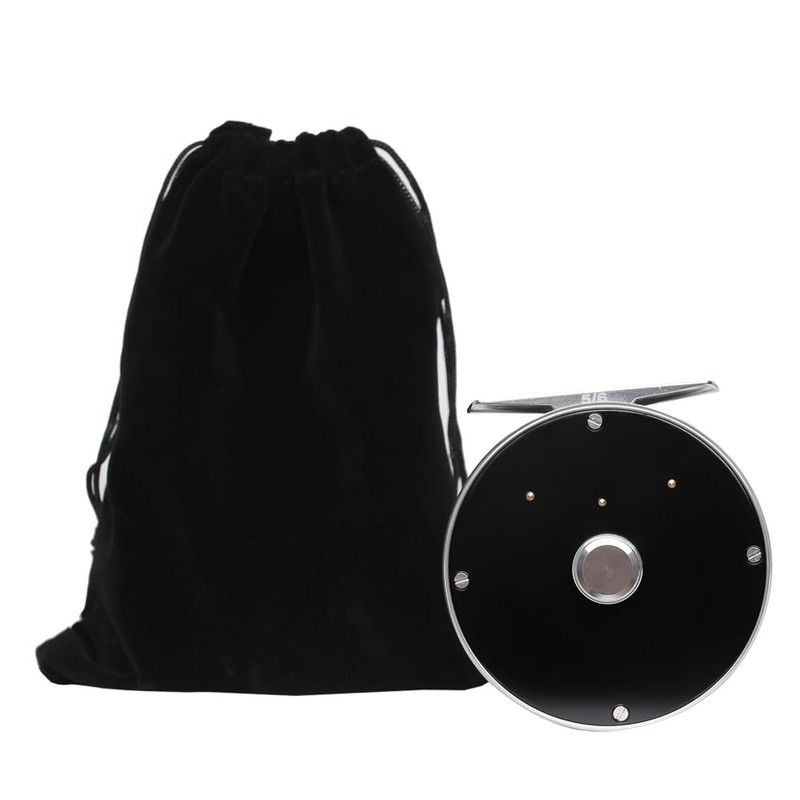 Vintage Classic Fly Fishing Reel,Right/Left Handle Position, Fly Reel (Black,