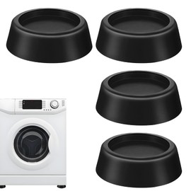 4 PCS Anti Vibration Pads for Washing Machine, Washing Machine Vibration Pads Black Simple Anti Vibrations Mat, Dryer Washings Machines Feet Non Slip Stabilisers