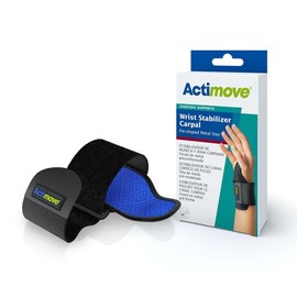 Actimove Everyday Supports Wrist Brace Carpal| Wrist Support with Pre-Shaped Metal Stay for Injuries, Wrist Pain & Carpal Tunnel, Right or Left Wrist Compatible | Universal, Black