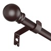 SMODBRODRE Curtain Rods for Window 32 to 62, Brown 5/8