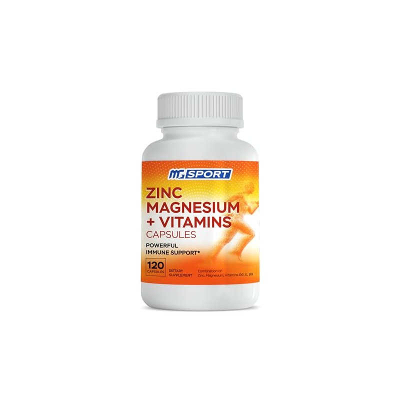 MGSPORT Magnesium and Zinc Supplement for Muscle & Immune Support,