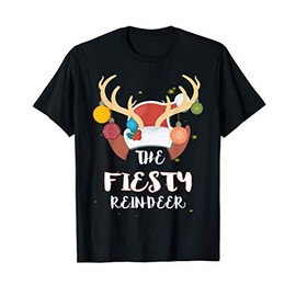 The Feisty Reindeer Group Matching Family Costume Christmas T-Shirt