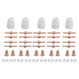 65Pcs Plasma Cutting Consumables Ceramic Copper Plasma Cutter Tips Kit for Stahlwerk CT312 CUT50