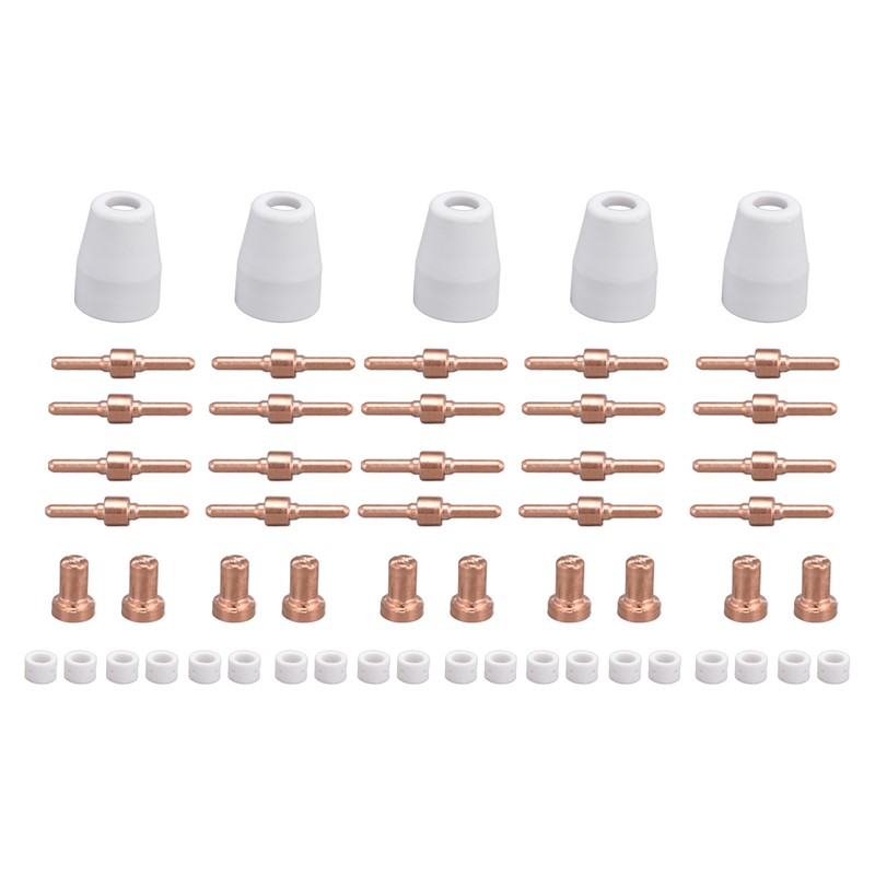 65Pcs Plasma Cutting Consumables Ceramic Copper Plasma Cutter Tips Kit