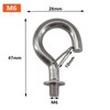 Zerniple (6 Pieces) M6 Hanging Hook 304 Stainless Steel Screw