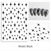 HNUIX Nail Stickers - Star 3D, Self Adhesive Nail Decals,
