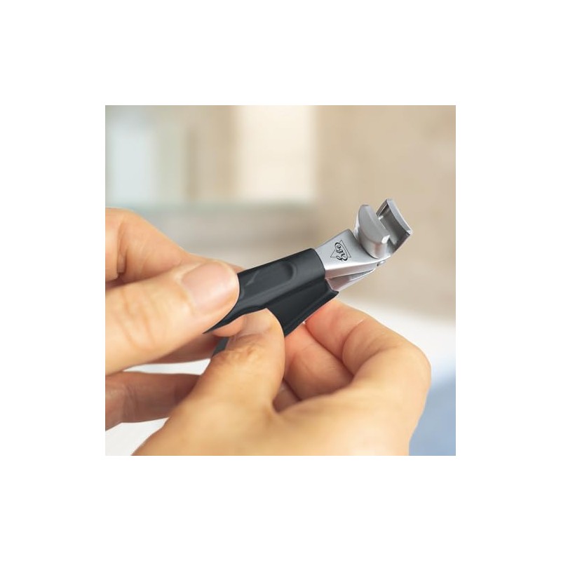 ERBE Nail clippers with soft grip, 8.5 cm, black, stainless