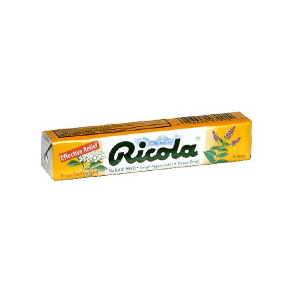 Ricola Cough Suppressant Throat Drops, Natural Herb, 10-Count Boxes (Pack of 24)