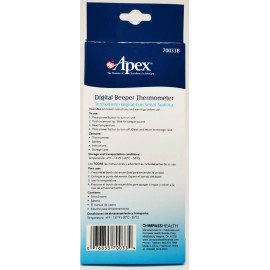 Apex Thermometer APEX Digital Beeper Rectal, Underarm, Oral -
