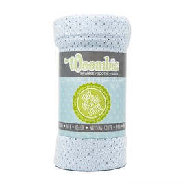 Woombie Organic Baby Swaddling Blanket | Lightweight Baby Swaddle for Girls or Boys| Organic Baby Receiving Blanket, Blissful Blue