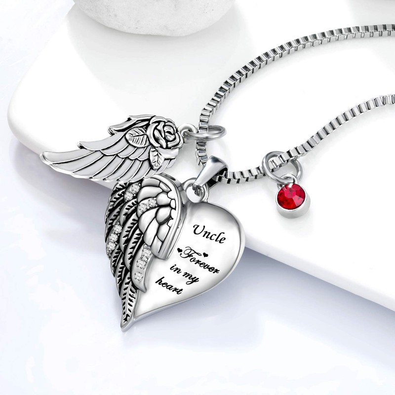 Forever in my heart with 12 Birthstones Cremation Jewelry Keepsake