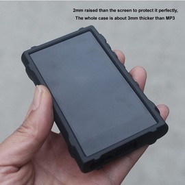 FATBEAR Compatible with Sony Walkman NW-A306 NW-A307 NW-A300 Series Heavy Duty Shockproof Armor Protective Shell Skin Case Cover (Black)