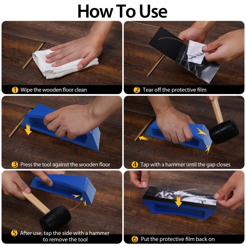 Floor Gap Fixer Tool – Easy Plank Grabber with Mallet