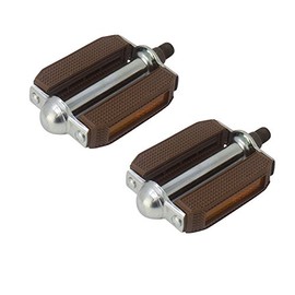 Fenix Cycles Beach Cruiser PVC Metal Bike Pedals, Various Size & Colors (Brown, 9/16")