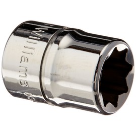 Williams JHWBD-812 SuperTorque 3/8-Inch Drive Shallow 8-Point 3/8-Inch Socket with Lobular Openings and Chrome Finish