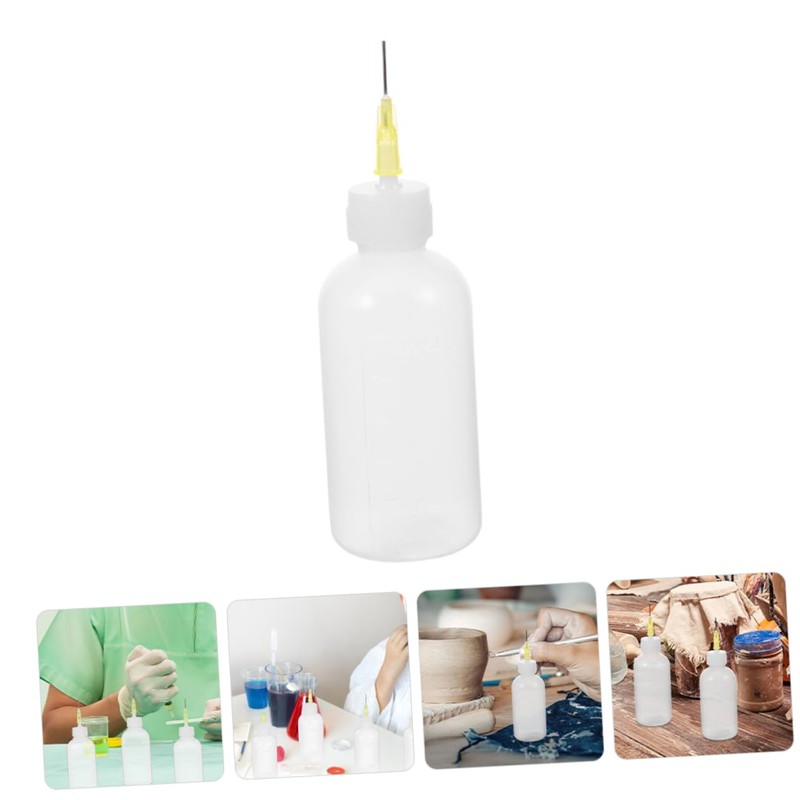 ULTECHNOVO 4pcs Precision Glue Squeeze Bottles with Needle Tips Applicator