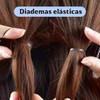Bandas Elásticas para el Cabello Duraderas,Mini Bandas de Goma Negro&Blanco