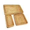 Rattan Tray Tabletop Organization Hand Woven Snack Storage Basket Multifunctional