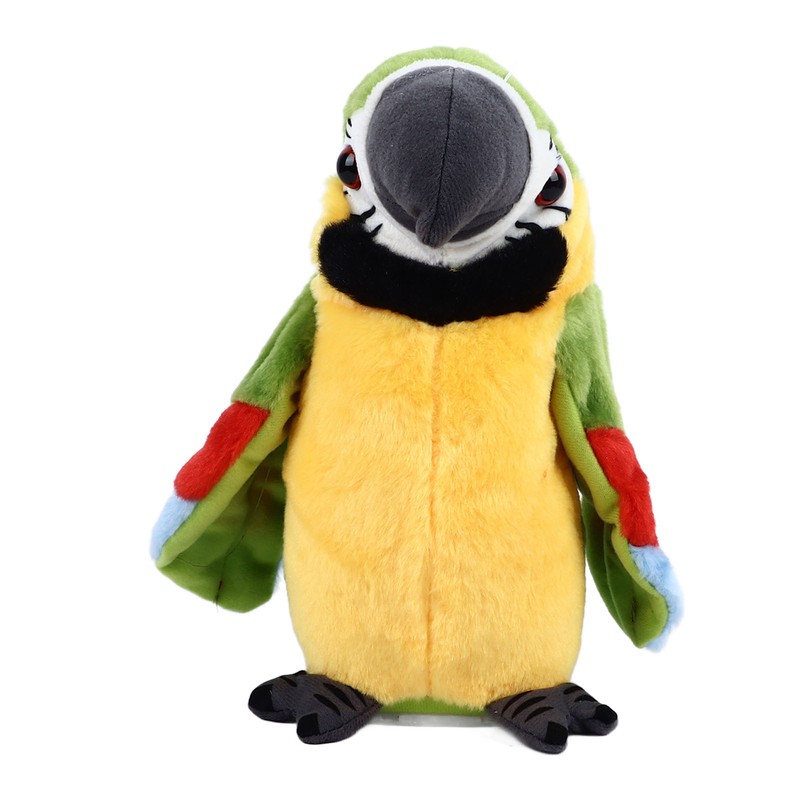 Electric Talking Parrot Plush Toy Soft Record Vocals Interactive Voice