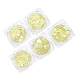 MERRYHAPY Unique Star Moon Nail Stickers Luminous Sequin Patches DIY Nail for Women 1 Set